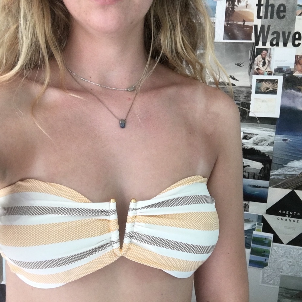 L*Space Indian Summer bandeau bikini top size L